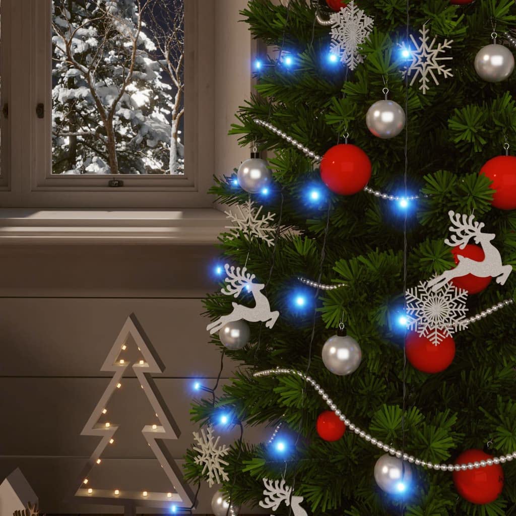 luci a batteria per interni,led a pile,luce a led,Luci Solari Fatate 5 pz 5x200 LED Blu Interni EsterniIdeal für Weihnachtsfeiern, Wandambiente