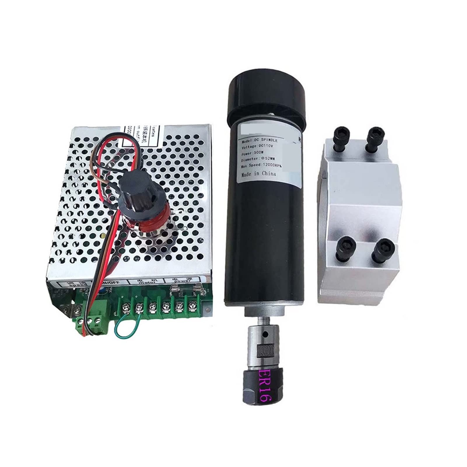 Kit de moteur à broche refroidi par air 0.5 kW pour un perçage CNC stable et sans surchauffe