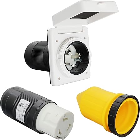 50 AMP RV Power Cord Locking Shore Connector Replacement End Marine Twist Lock E - Foto 10