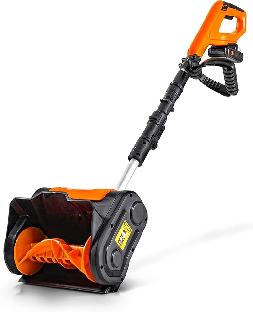 SuperHandy Cordless Snow Shovel, 20V 2Ah Electric Snow Thrower - Lightweight, 10"x5" Clearing Path, 25 ft Throwing Distance, 300 lbs/Min Snow Capacity (2024)