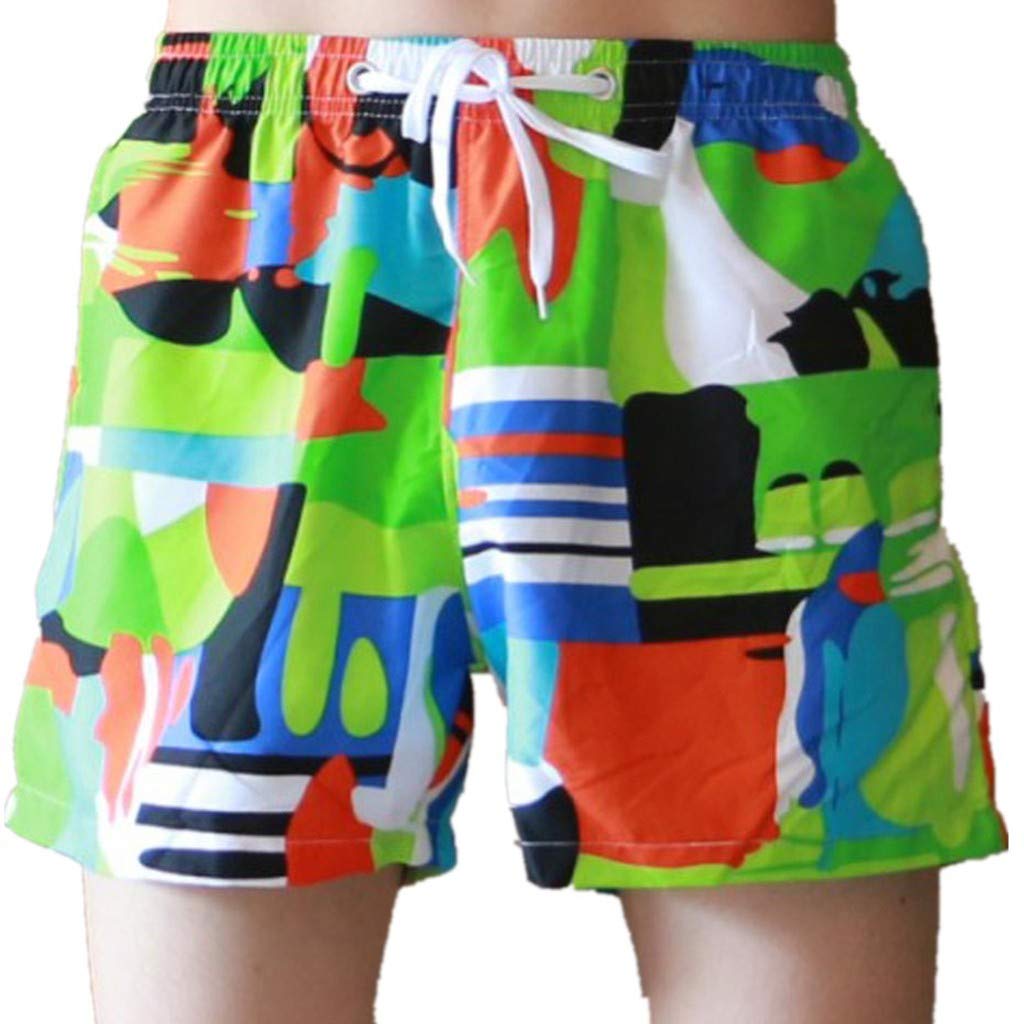 ANJUNIE Men's Casual Classic Fit Shorts Swim Trunks Quick Dry Summer Beach Shorts Blue