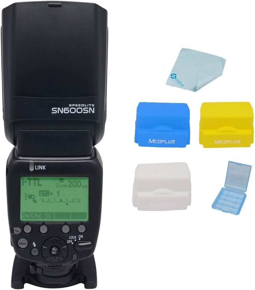 Shanny SN600SN Master Flash Speedlight High Speed Sync 1/8000s GN60 Flashgun for Nik D7100 D7000 D5300 D3300 D800 D750 D600 D300 D90 D80 as SB-910 + Mcoplus 3pcs Diffusers and Cleaning Cloth