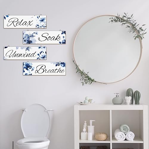 Miniatura 4 de 4 piezas de arte de pared floral de acuarela de hongos para decoración de baño, decoración de pared, para baño, mariposa, flores, pintura, ramo de