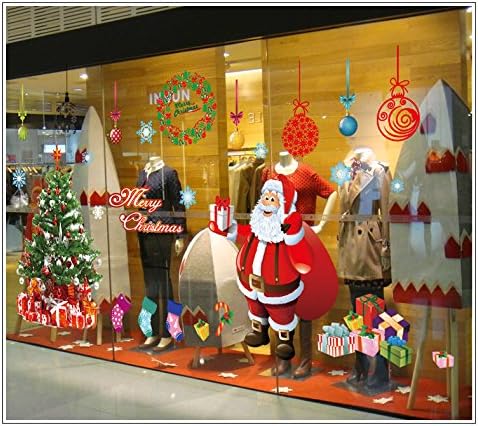 Veroda Large Christmas Santa Claus Window Sticker Home Shops Xmas Decoration
