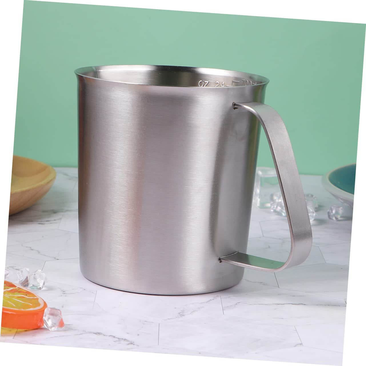 SECFOU Tasse Mesure Liquide Acier Inoxydable Outil de Cuisine Pratique pour Pâtisserie et Cuisson à Facile à Nettoyer et