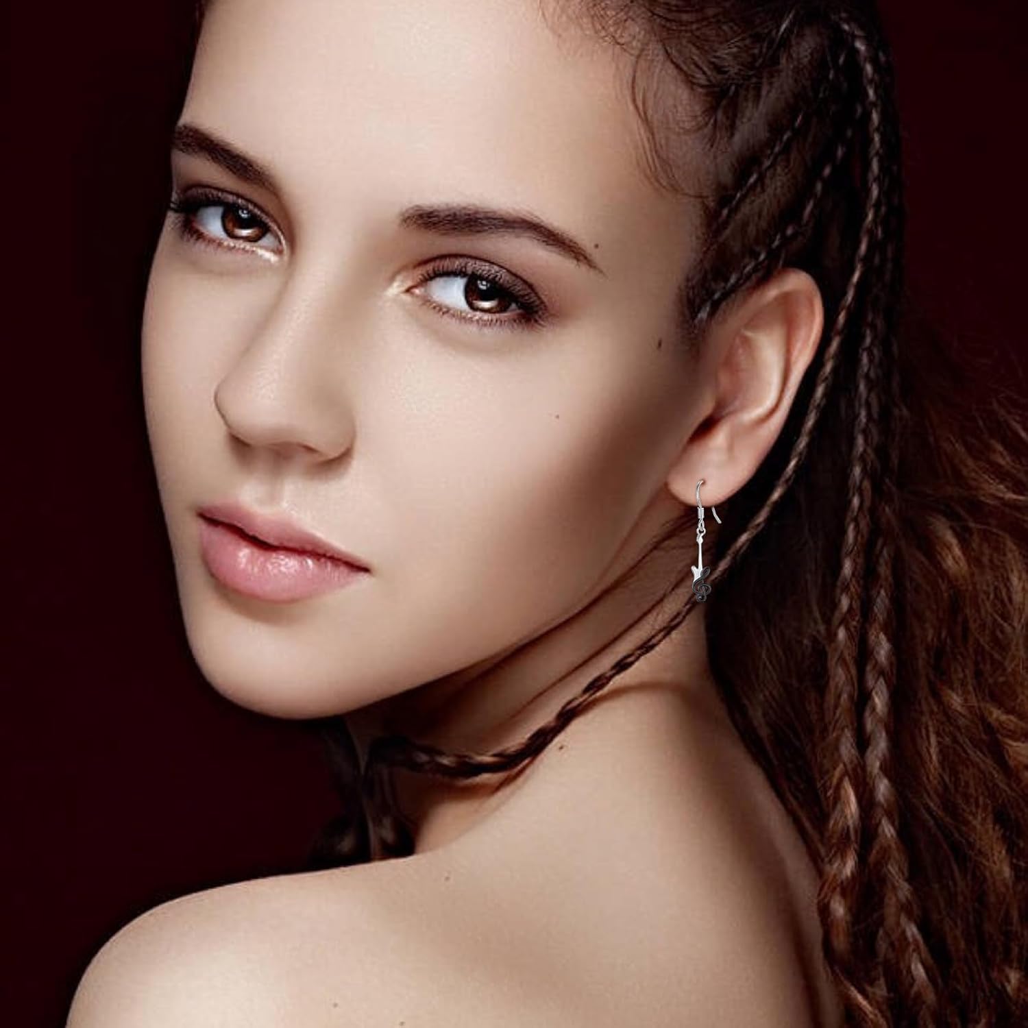 MEDWISE Music Earrings 925 Sterling Silver Women Earrings Leverback Dangle Drop Earrings Music Lover Jewelry Graduation Birthday Gifts for Women - Image 5