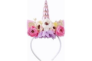 Girls Glitter Unicorn Horn Headband
