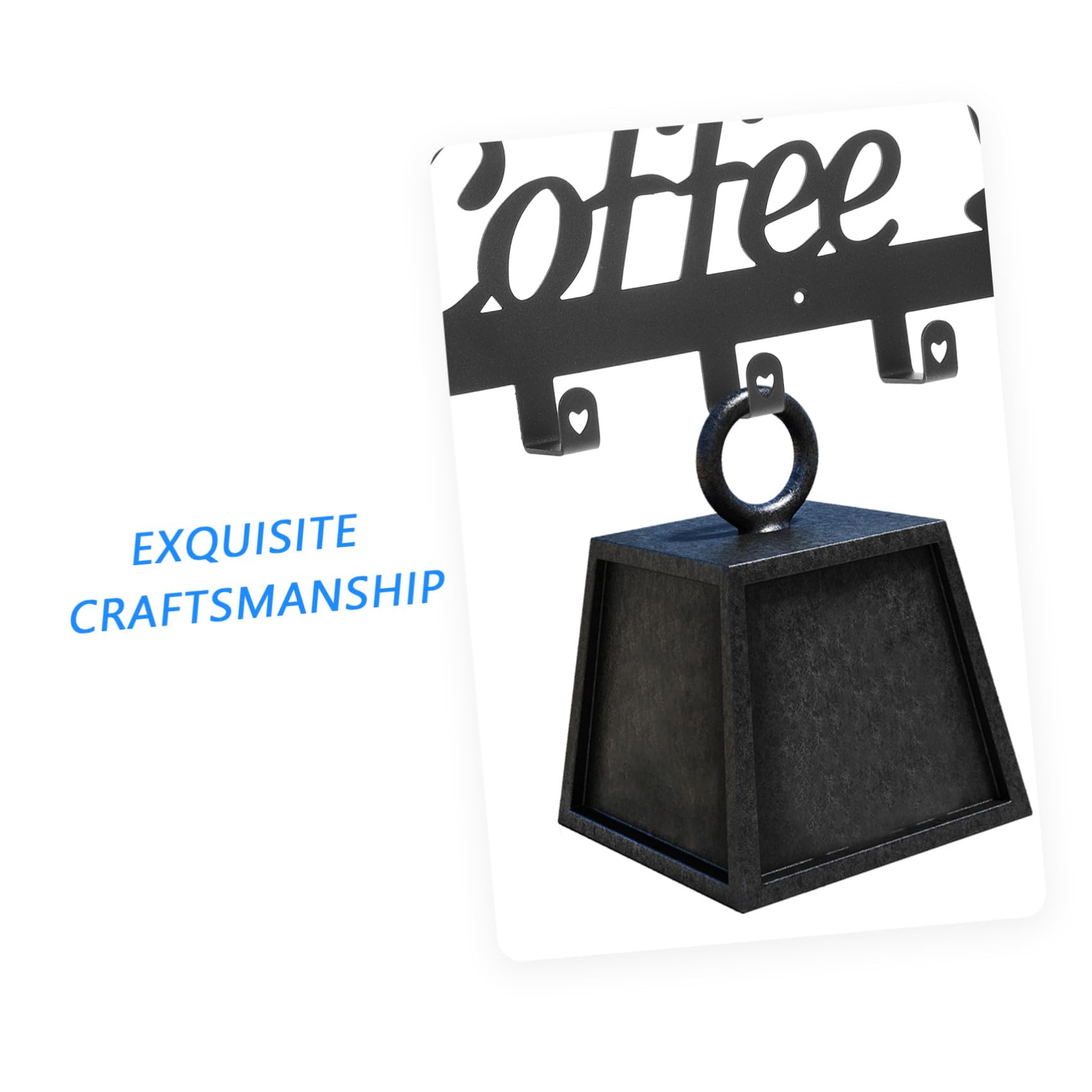 Tassenständer Wand Schwarz Eisen für Tassen und Töpfe Weihnachten Party
