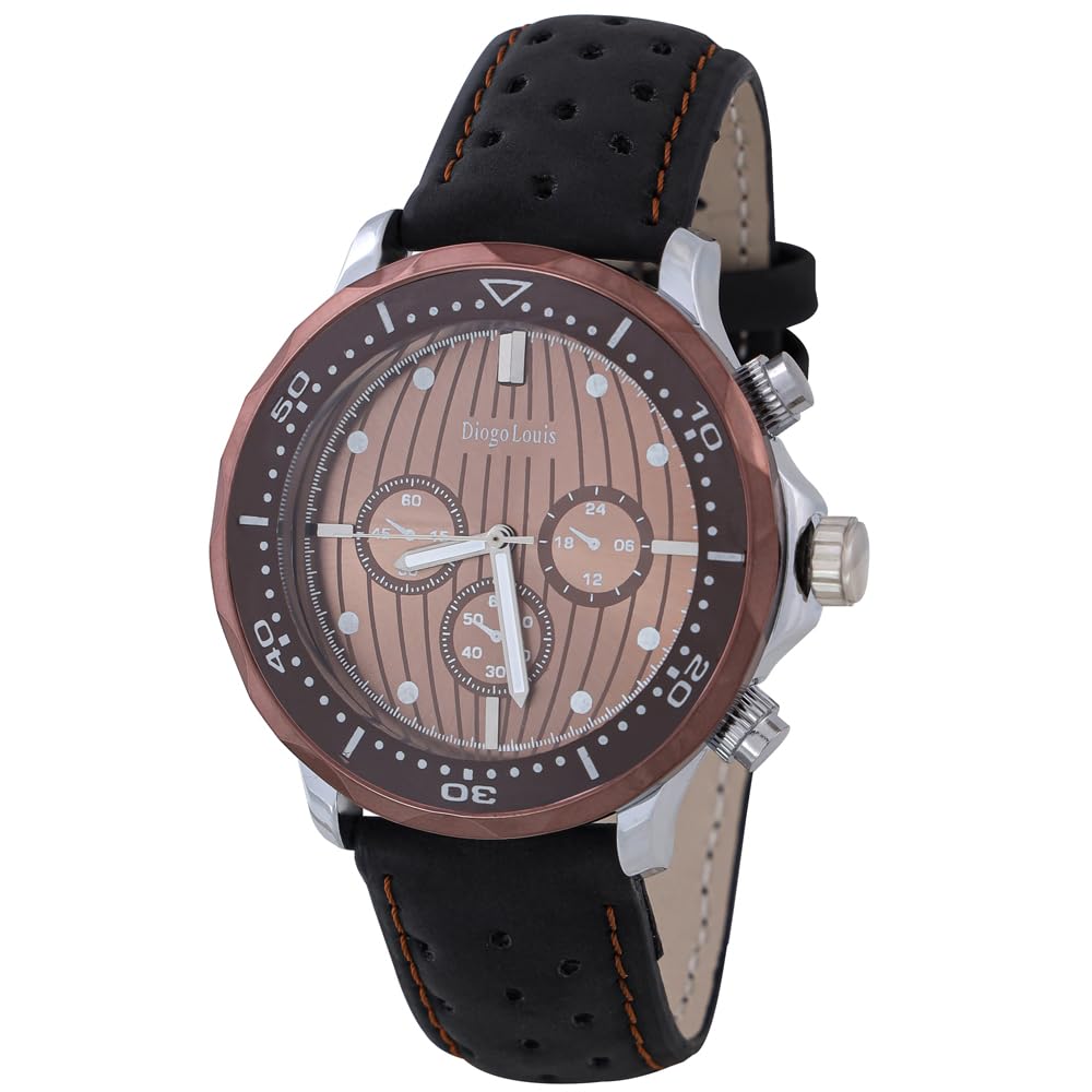 Diogo Louis E7 Copper Wrist Watch with Leather Strap (B0D37Q33BP) Amazon Price History, Amazon Price Tracker