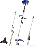 WILDBADGERPOWER 26cc 4-in-1 Gas Weed Wacker: String Trimmer, Pole Saw, Hedge Trimmer, Brush Cutter - Easy Start, Low Vibration
