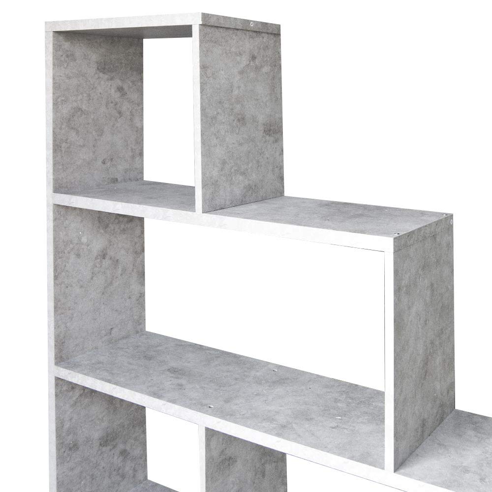 BAKAJI Libreria Scaffale A Scala Simms Legno MDF 4 Ripiani Casa Ufficio Per Riporre I tuoi Libri E Oggetti Vari (Rovere)