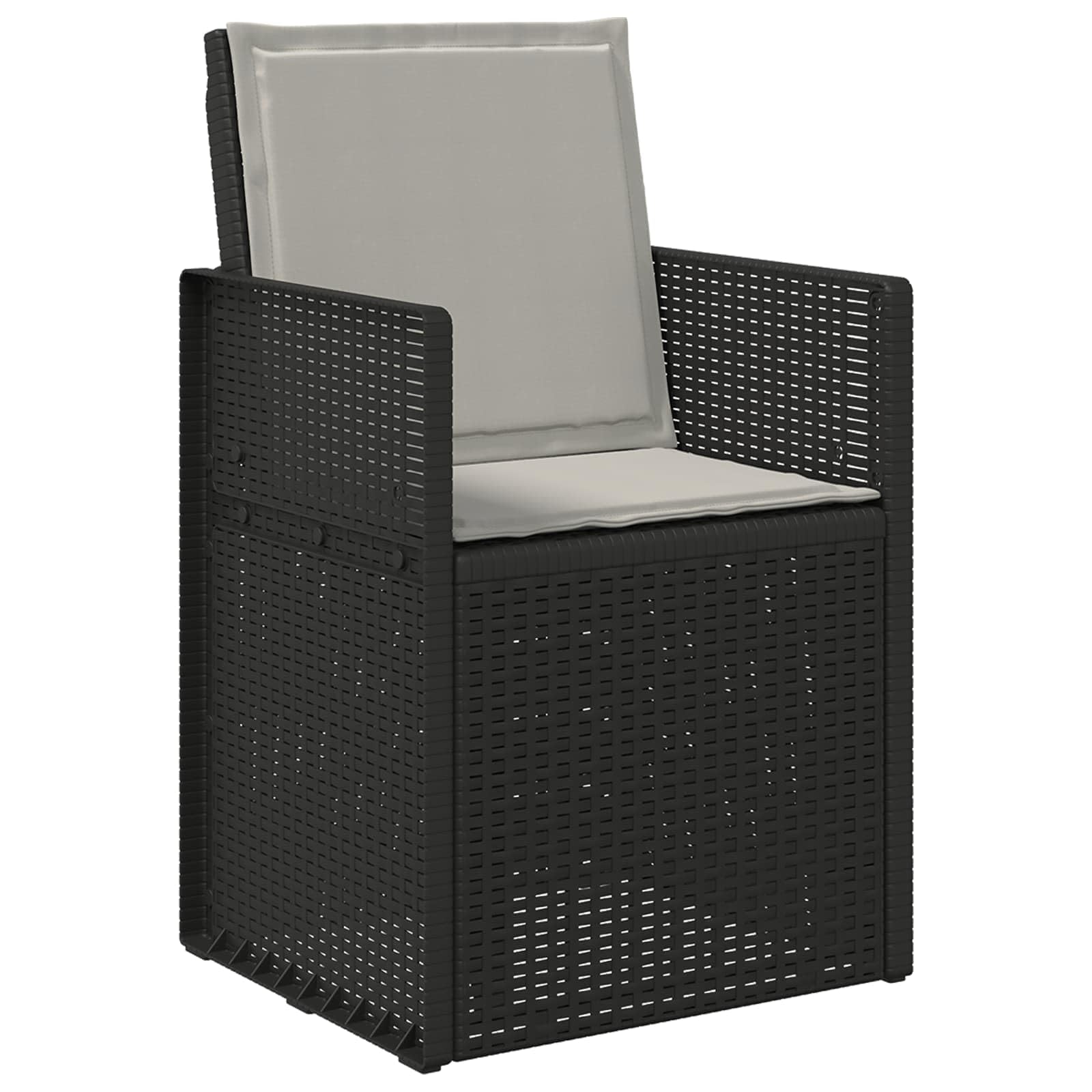 Cojín para asiento y respaldo de poliéster, 47 x 45 x 2 cm, 4 piezas con bandas antideslizantes para jardín, terraza, balcón, oficina, cojín ergonómico y cojín de asiento