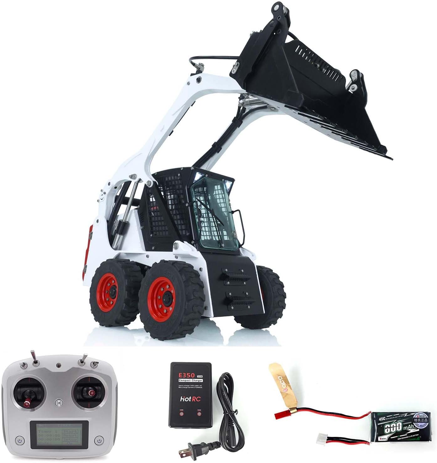 TOUCAN RC HOBBY Lesu 1/14 Metal Aoue-Lt5H Wheeled Skid-Steer Rc Hydraulic Loader RTR Model Sound