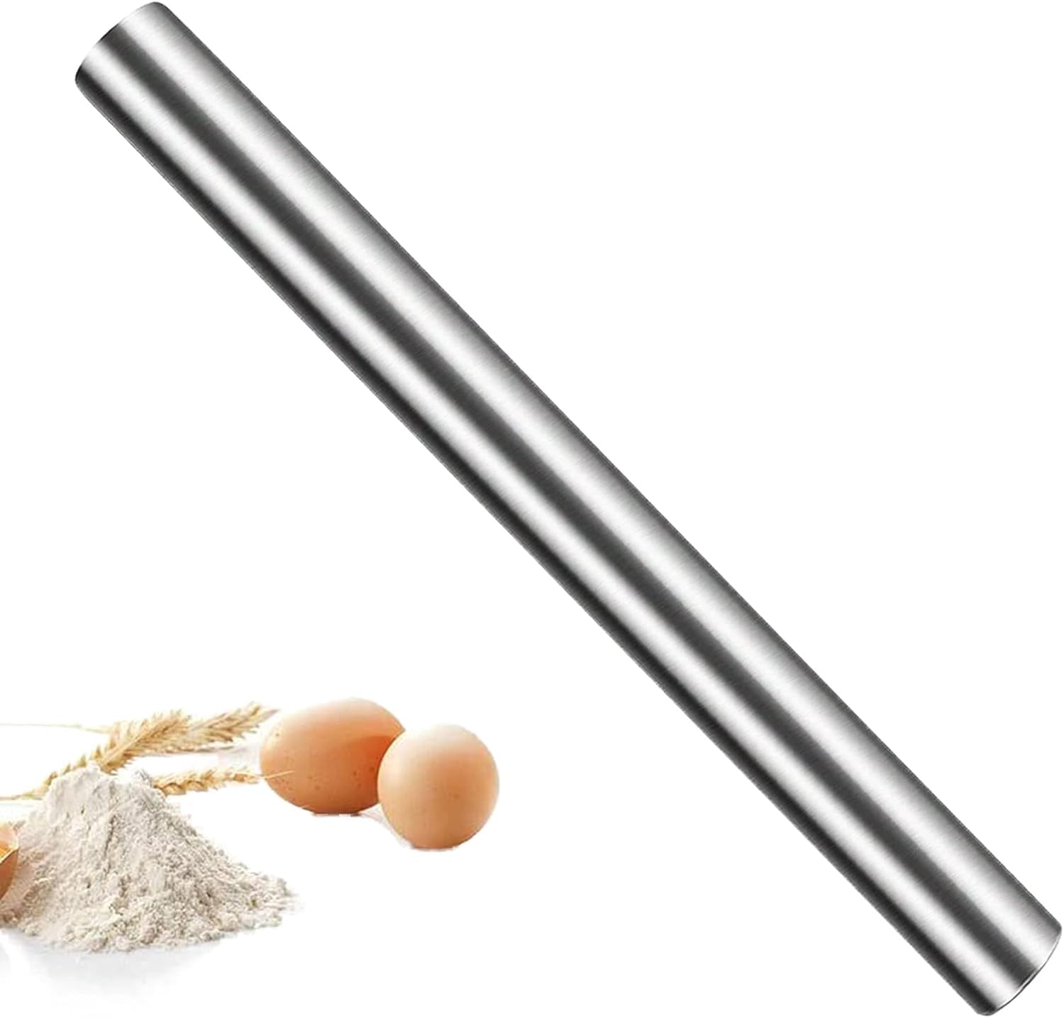 Halsey Homes Stainless Steel Counter Top Board for Kitchen | Worktop Platform | Round Edge | for Cutting - Chopping Vegetables Meat Fish Fruits (Steel Rolling PIN) (B0DC6WDMMQ) Amazon Price History, Amazon Price Tracker