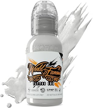 World Famous White Tattoo Ink, Vegan and Professional Ink, Made in USA, China White, 1 oz