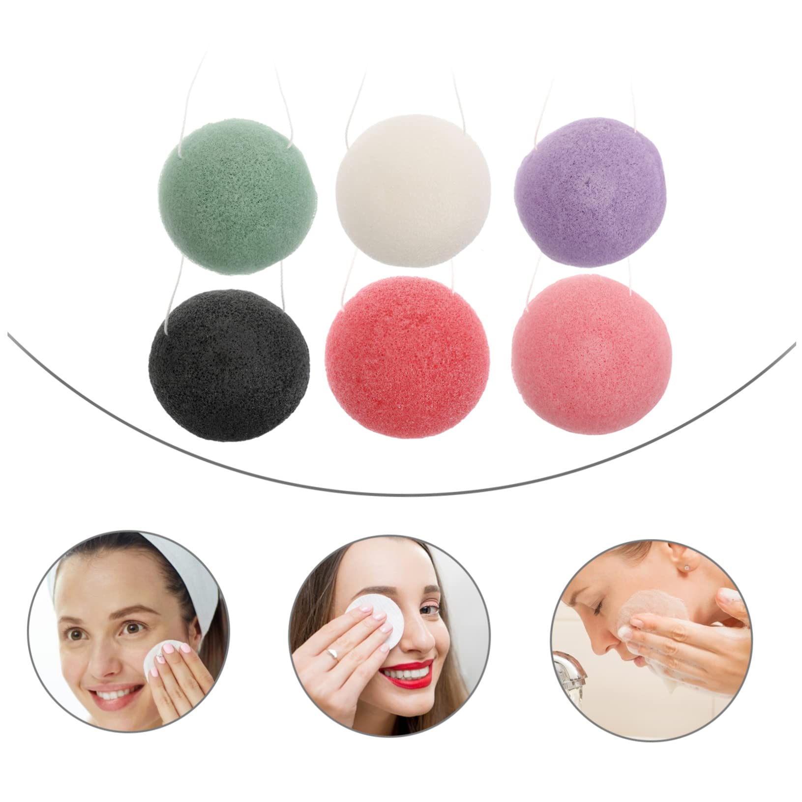 Healvian 18piezas Esponjas Faciales Naturales Reutilizables De Esponjas De Limpieza Hidratantes Suaves y Absorbentes Para Cuidado Piel y Maquillaje