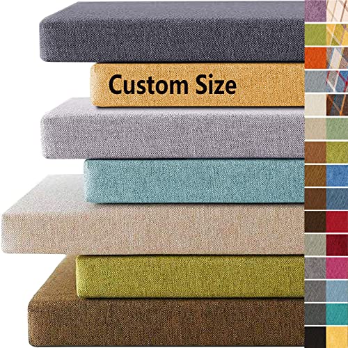 Zoomlie Coussin en mousse haute densité pour chaise de terrasse, banc, canapé d'intérieur, baie fenêtre (3 cm) Cover