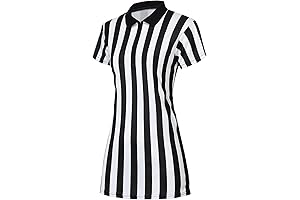 Womens Referee Dress Shirt for Basketball Football Hockey Halloween