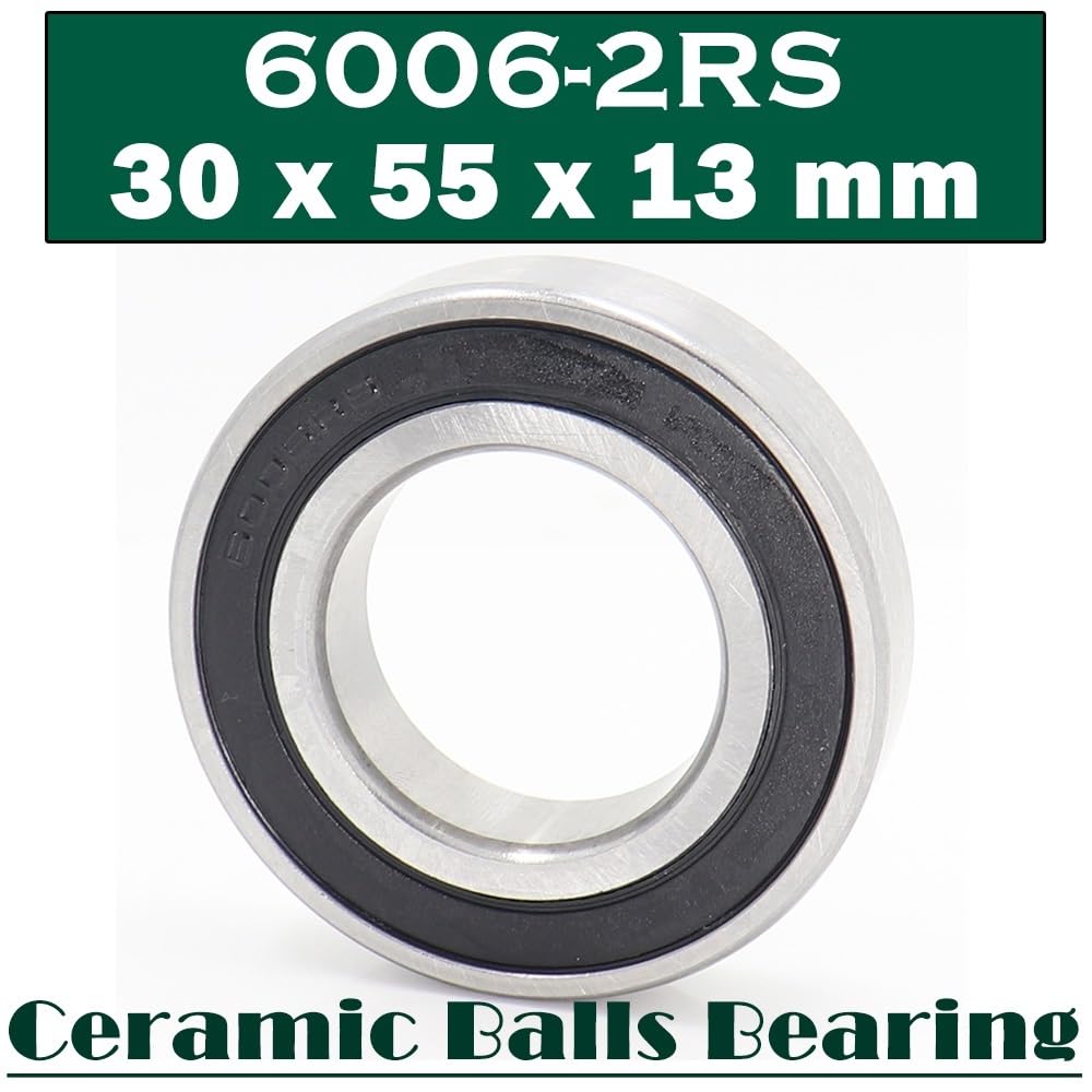 6006 Hybrid Ceramic Bearing 30 * 55 * 13 mm Bicycle Bottom Brackets Spares 6006RS Si3N4 Ball Bearings