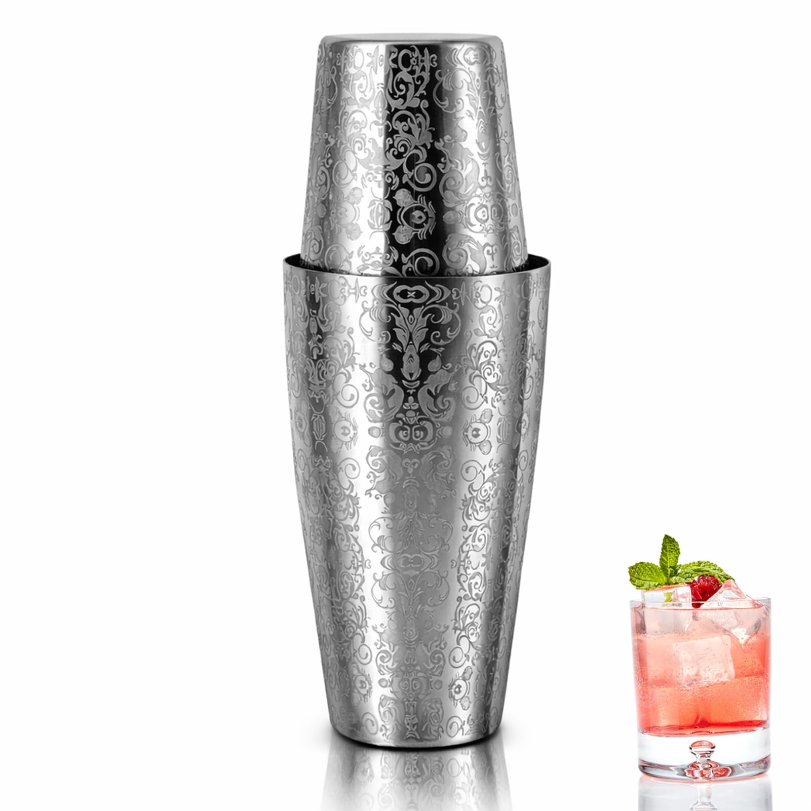 HURRISE Shaker à cocktail Shaker à boissons en acier inoxydable Style