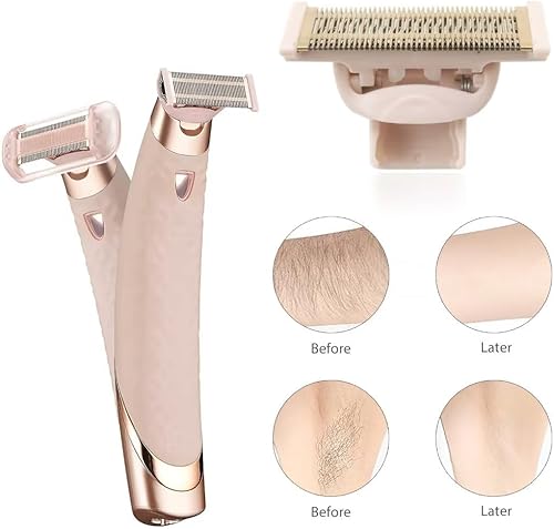 Miniatura 6 de 2 cabezales de repuesto para maquinilla de afeitar Flawless Nu Razor, cabezal de repuesto de cuerpo chapado en oro rosa con cubiertas