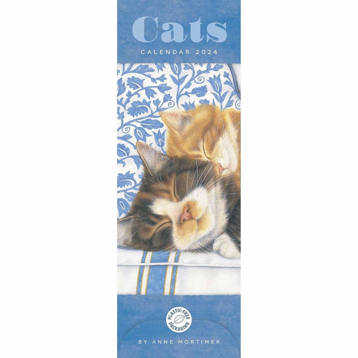 Cats By Anne Mortimer Slim Calendar 2024