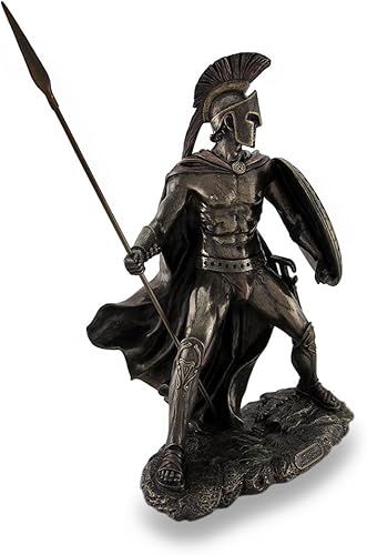 Miniatura 2 de Veronese Design Leónidas, rey guerrero griego, estatua escultórica bronceada
