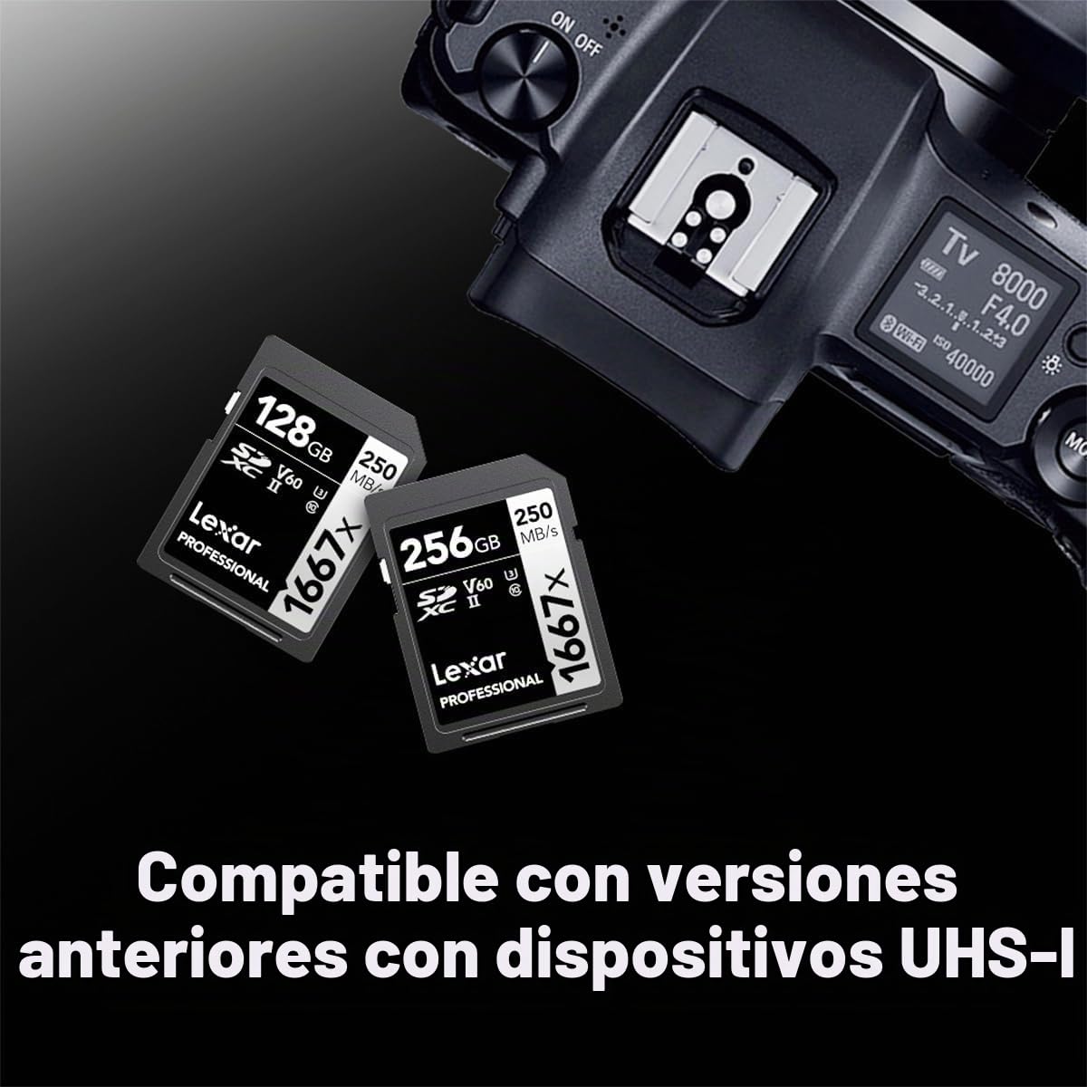 Lexar Tarjetas de Memoria SDXC Profesionales de 128 GB (Paquete de 2) 1667x, UHS-II, C10, U3, V60, Video Full-HD y 4K, hasta 250 MB/s de Lectura, para fotógrafos Profesionales, videógrafos,