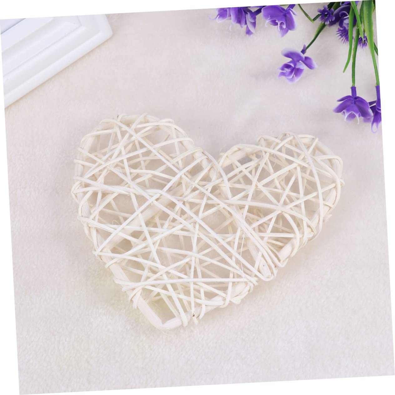 Amosfun 3 Set di Forniture Artigianali in Rattan Cuori in Rattan per Matrimonio Grandi Decorazioni Confezione da 5 Pezzi * 3