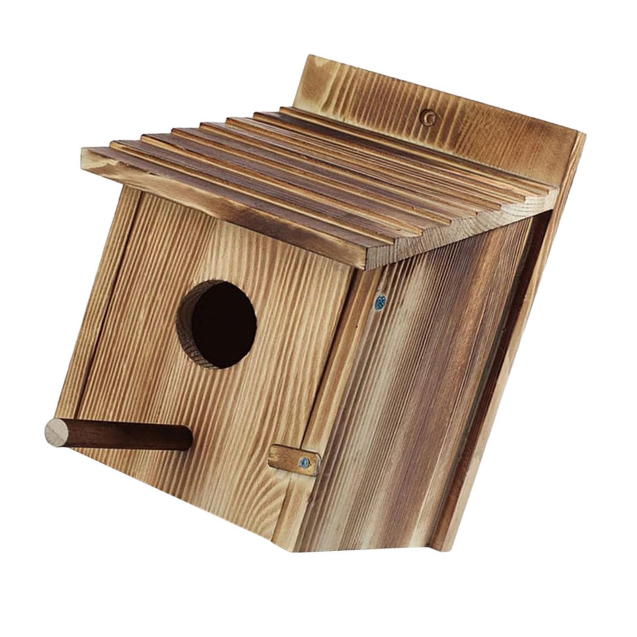 Abaodam Casetta Nido per Uccelli in Legno da Giardino, Marrone | Piccolo Rifugio a Forma di Casa, per Uccelli Piccoli, Uso in Giardino nella Gabbia