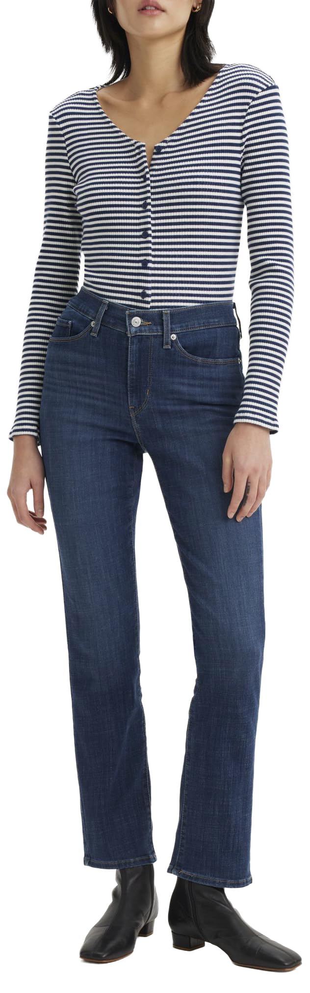 Levi's Women's Classic Straight Jeans, Lapis Dark Horse, 31W / 30L