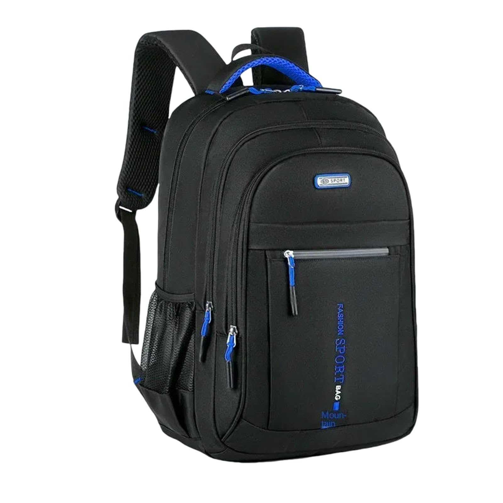 WISEHUBY Men'S Backpacks Oxford Waterproof Rucksack Business Computer Bag Casual Travel Backpack Senior High School Student Schoolbag-Blue-A