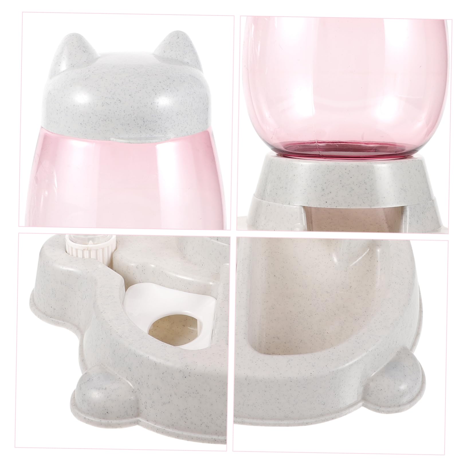 Dispenser Automatico per Alimenti per Animali, Tipo a Secchio | Pp Leggero, Uso Semplice, per Gatto e Pet, Soluzione Indoor Ciotola Integrata
