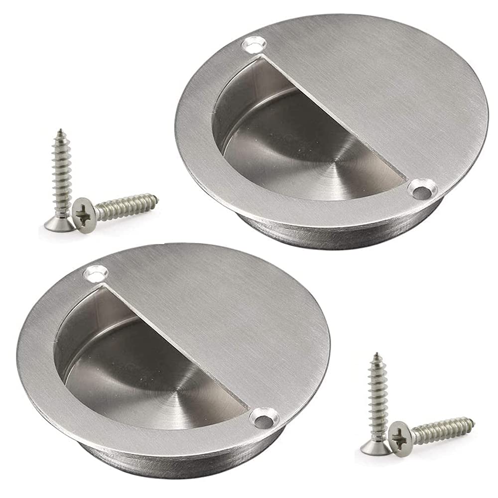 Buy Mesee 2 Packs Recessed Sliding Door Handles with Fixing Screws