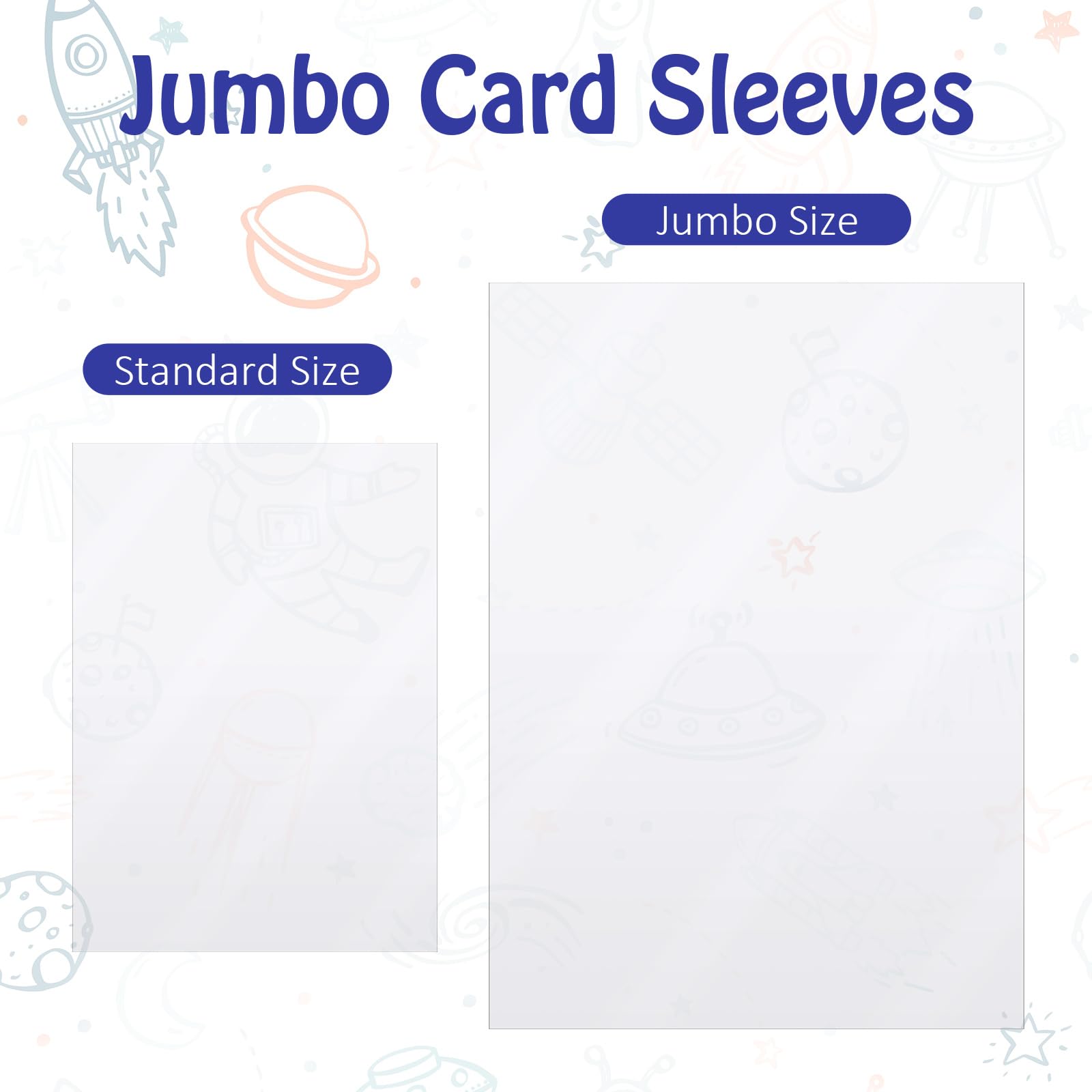 Amazon.com: 100 Pack Jumbo Card Binder Giant Card Sleeves Big Clear Trading  8.3 x 5.9 Inch Large Plastic Card Sleeves for Sports Games Photo Holder  Protection, No Cards : Toys & Games