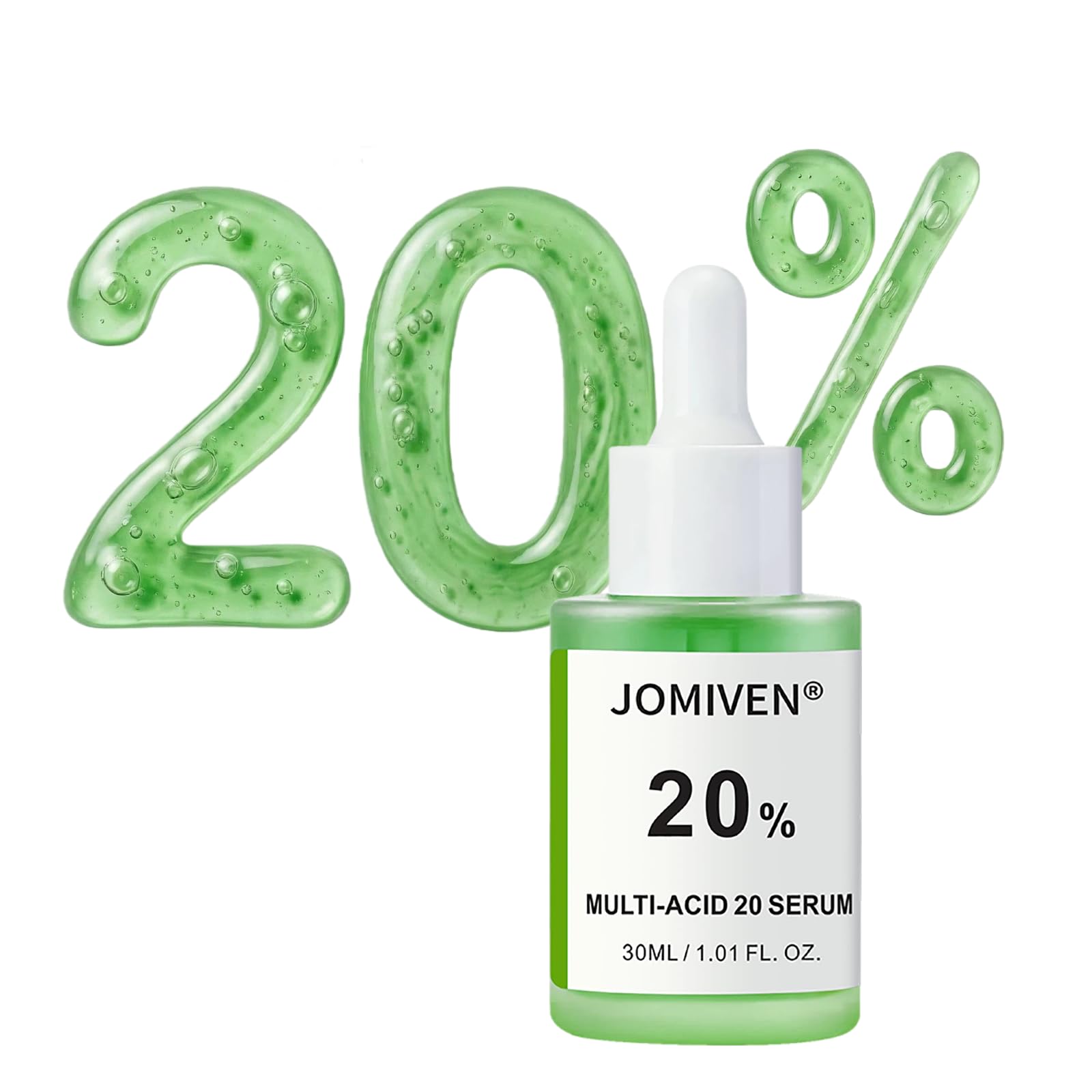 Multi-Acid 20% Serum – 10% Azelaic Acid + 3% Tranexamic Acid + 5% Zinc PCA + 2% Salicylic Acid,Helps Reduce Breakouts & Supports Skin Recovery,For Uneven & Acne-Prone Skin