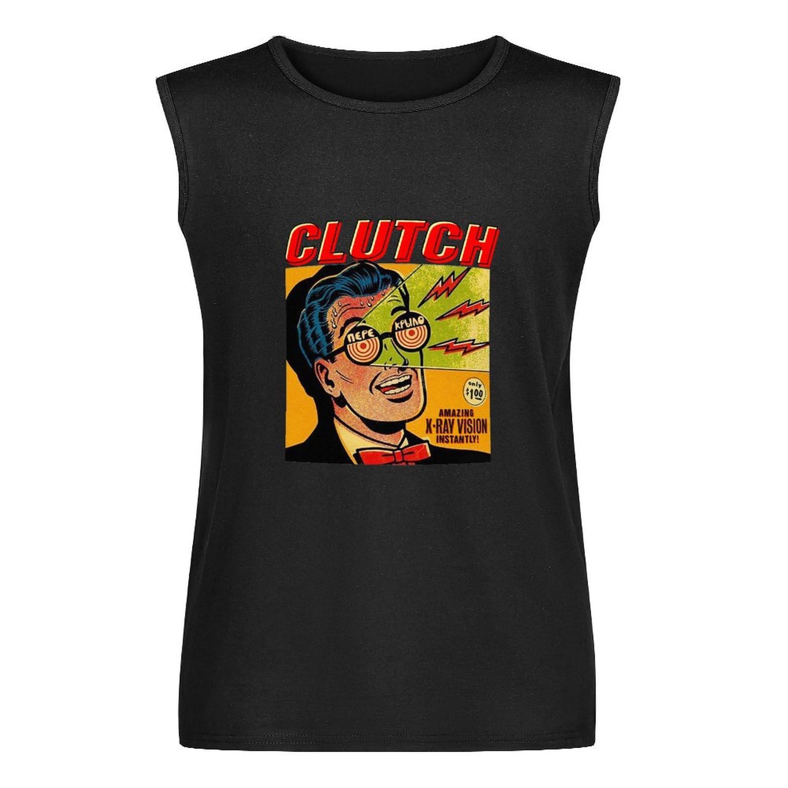 Clutch Band X-Ray Vision T-Shirt Sleeveless Vest Tank Tops Undershirt Black XL