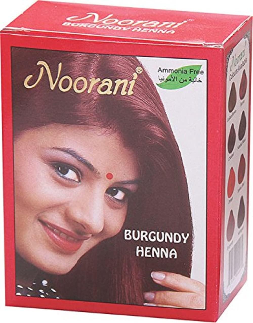 Henna Based Hair Color and Herbal Powder (6 Pouch x 10g), BURGUNDY HENNA)