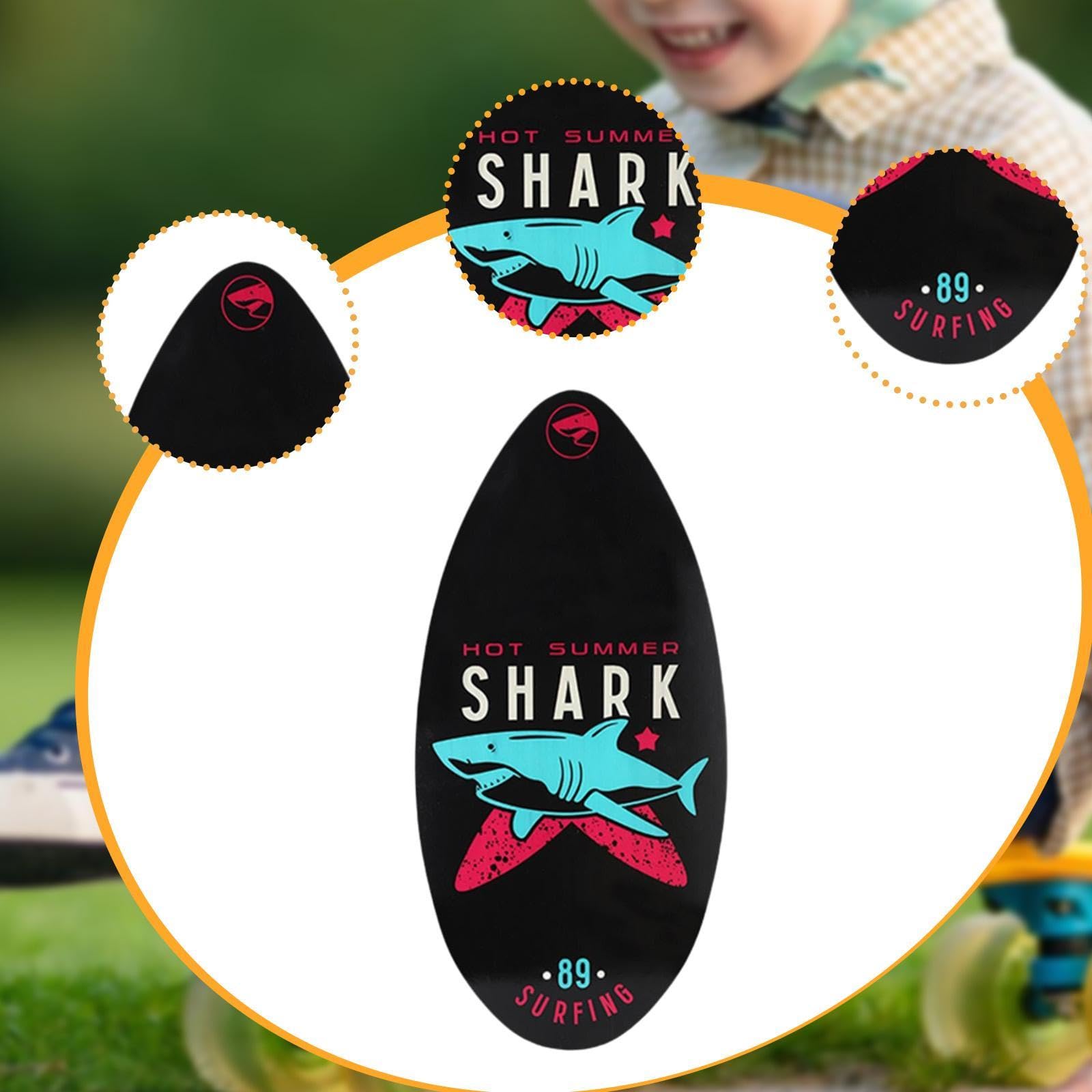 Fenteer Tabla de Skim de Madera Surf Pequeña Juguete Acuático Brillante Playa Niños Principiantes