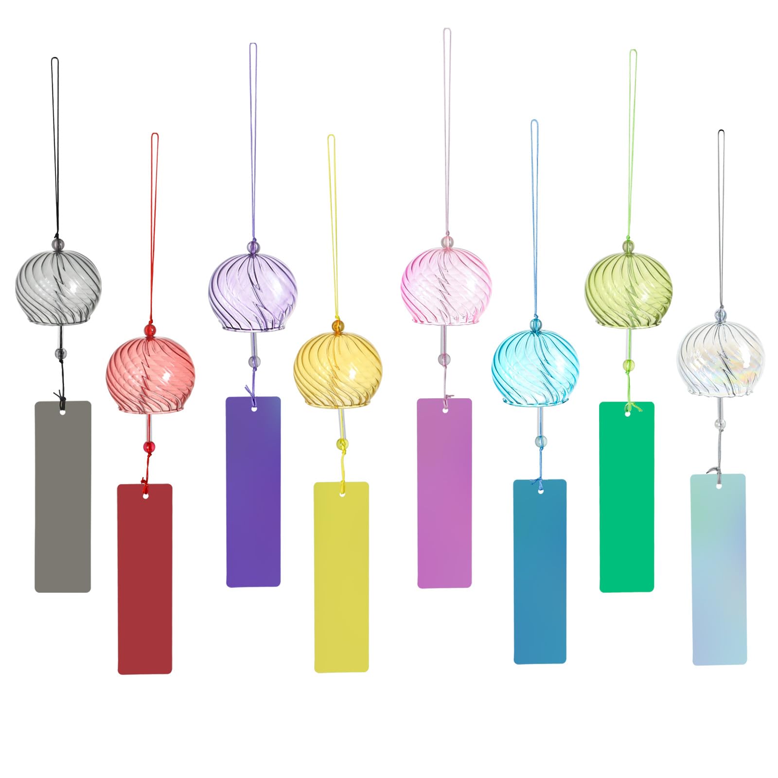 8 Carillon Japonais coloré avec étiquette