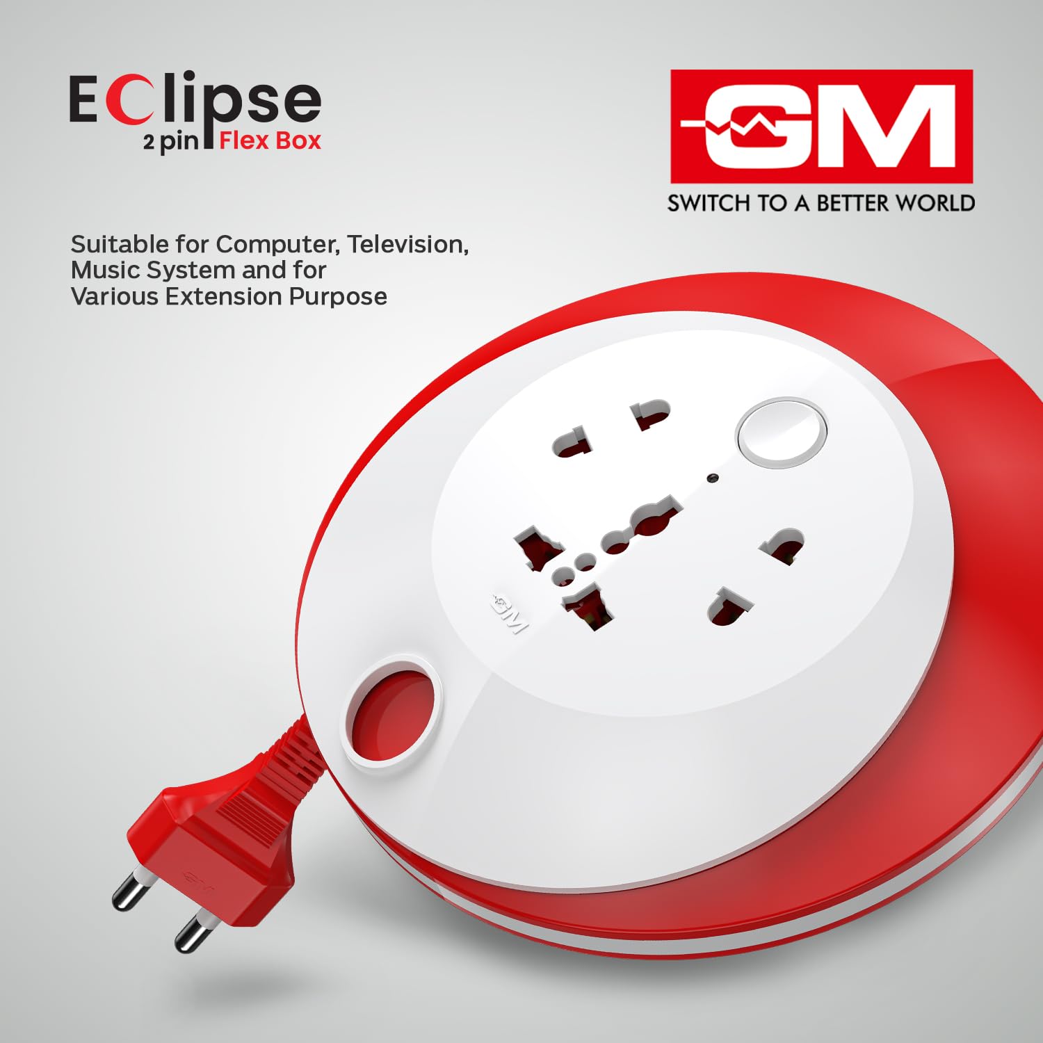 GM 3268-2PIN Flex Box 4.2 Mtr. with Indicator & International Socket. — Amazon image 5