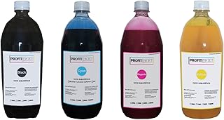 Kit Refil 4 litros Tinta Sublimatica PROFIT INKJET Compativel Com Impressora E. Ecotank: Canecas, Azulejos, Neopreme, EVA, Látex, Tecidos Poliéster