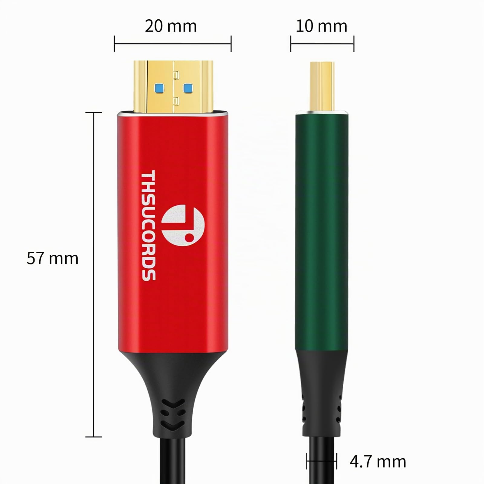 Thsucords 4K HDMI Fibra óptica de Cable 30M, Cable HDMI 2.0 Compatible con UHD 4K @60Hz HDR/18Gbps/4:4:4/3D/ARC/HEC/para RTX 3080/3090 Xbox Series X PS9 Denon AV Receptor LG Samsung Sony TV