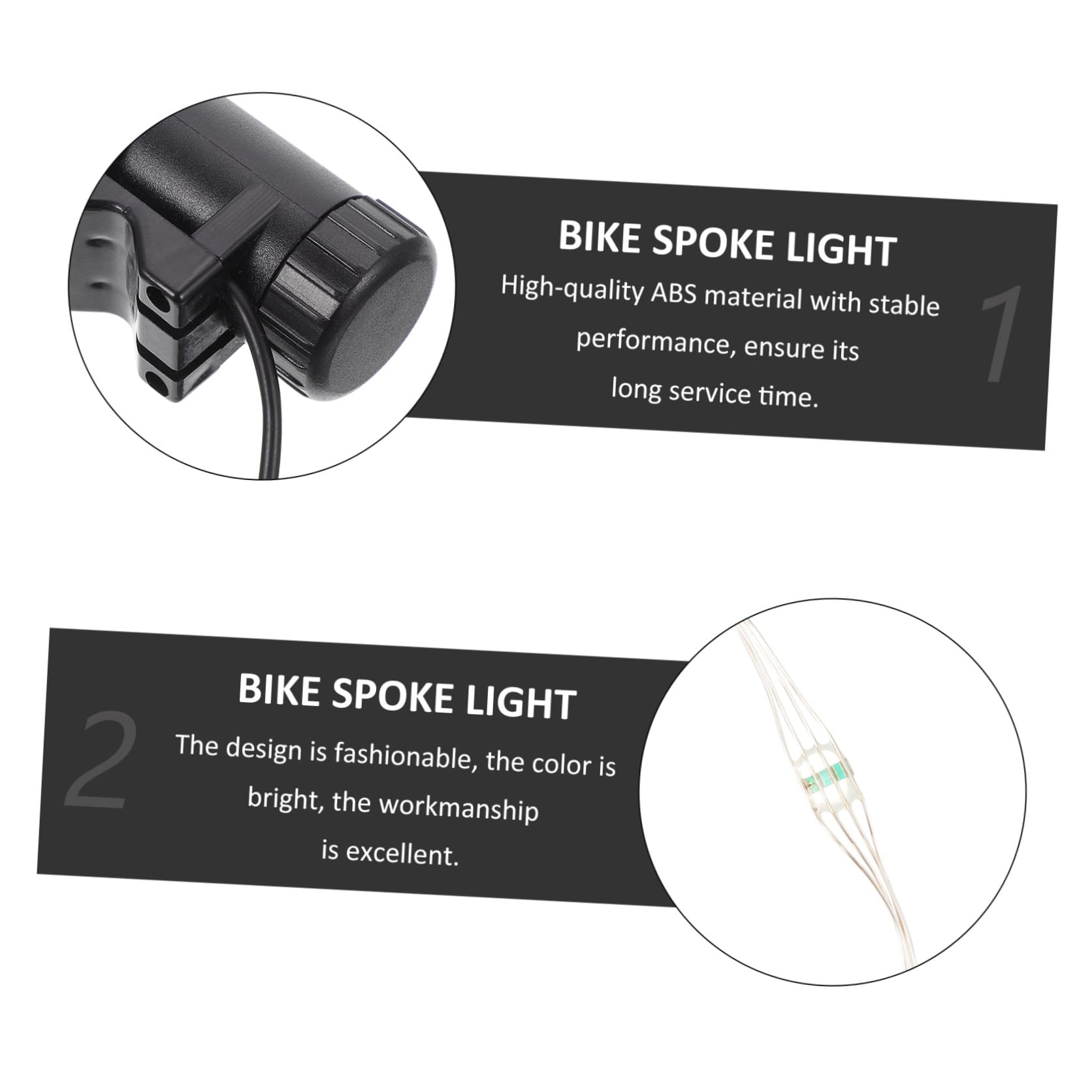 UPKOCH Feu Arrière LED pour Vélo Rechargeable Réfléchissant Décoratif Accessoire De Cyclisme Abs Noir