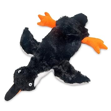 Best Pet Supplies 2-in-1 Fun Skin Stuffless Dog Squeaky Toy Penguin, Small (PT49-S)