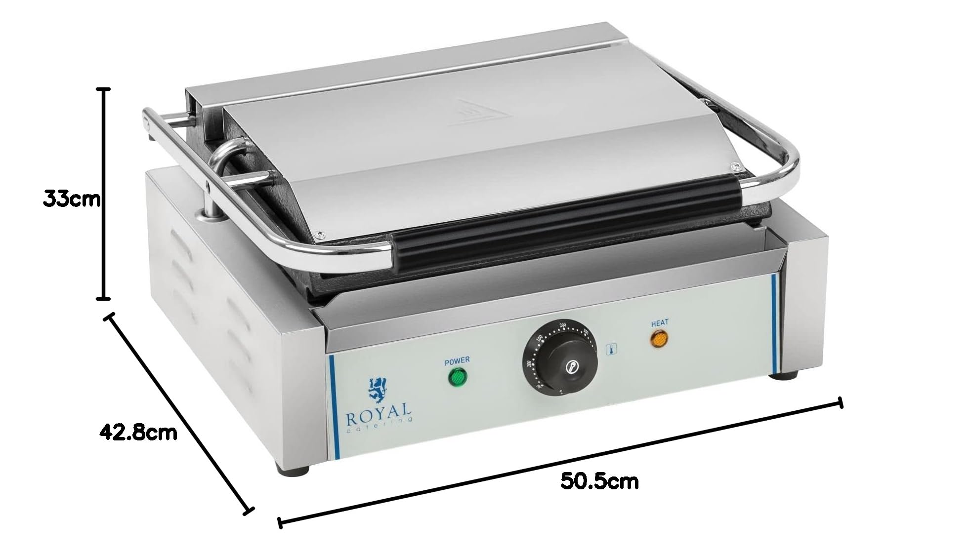 Royal Catering - RCKG-2200 - Piastra panini - 1 x 2.200 Watt