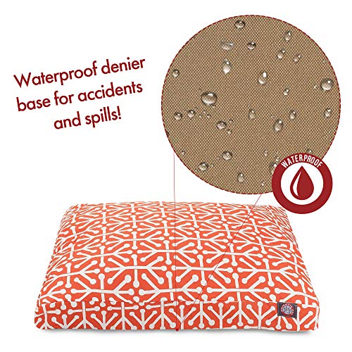 Orange Aruba Extra Large Rectangle Indoor Outdoor Pet Dog Bed With Removable Washable Cover By Majestic Pet Products #TOP4