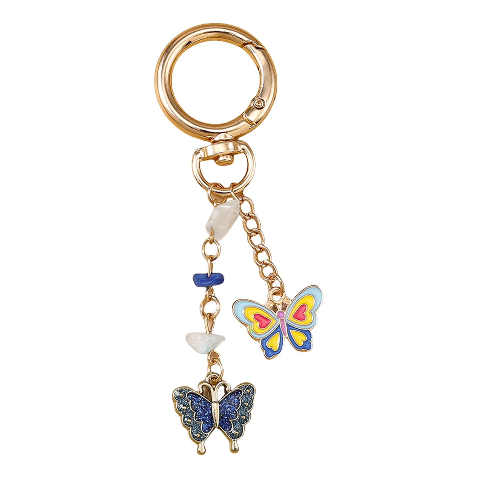 Jazuaiao Enameled Flower Letter Keychain Jewelry Accessory for Women Girls Handbags Backpacks Trendy and Portable Designs Flower Bag Charm Keyring