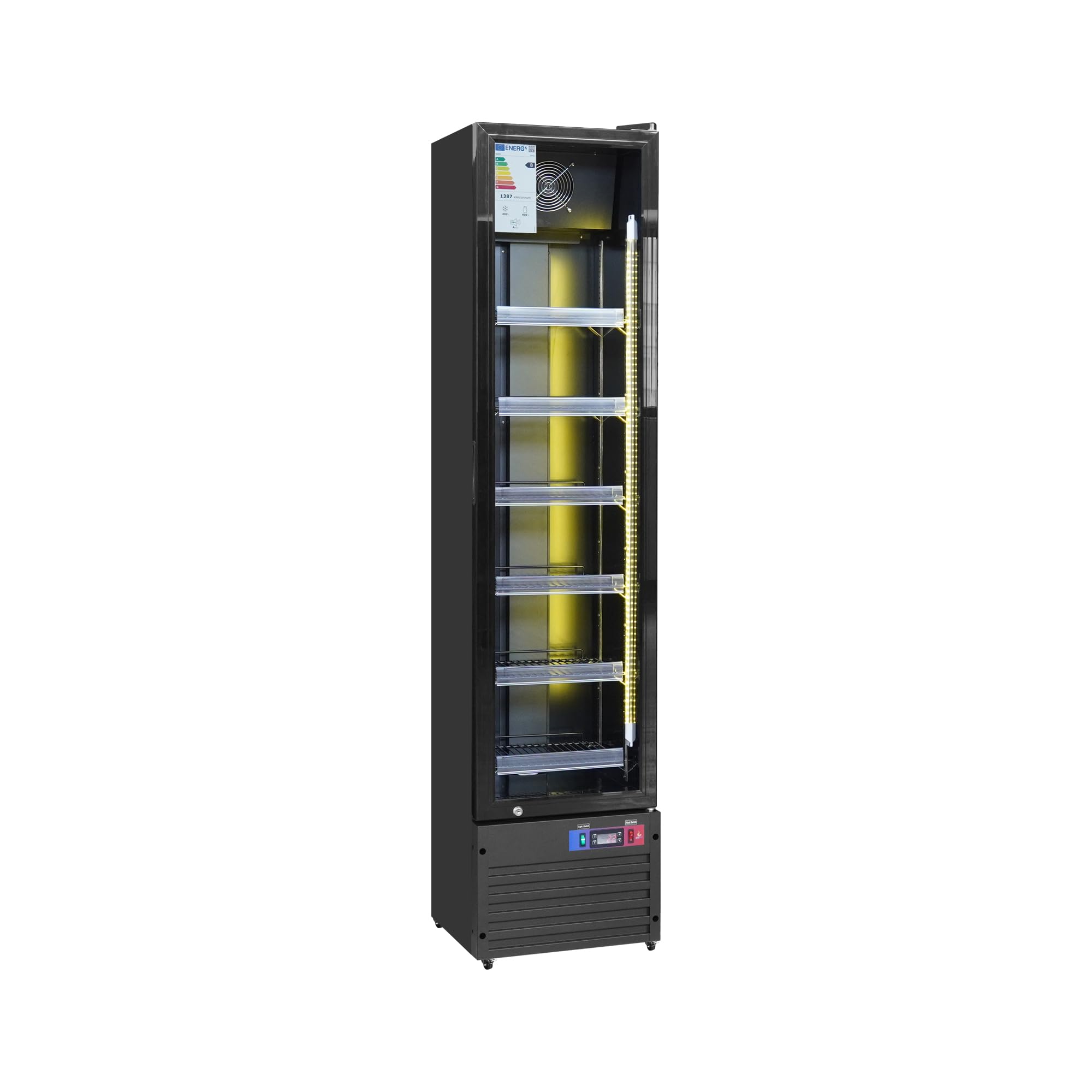 Armario Refrigerado Vertical Clase B, 290 Litros, Bajo Ruido 32 dB, LED Interior, Libre Instalación, 635x620x1995 mm