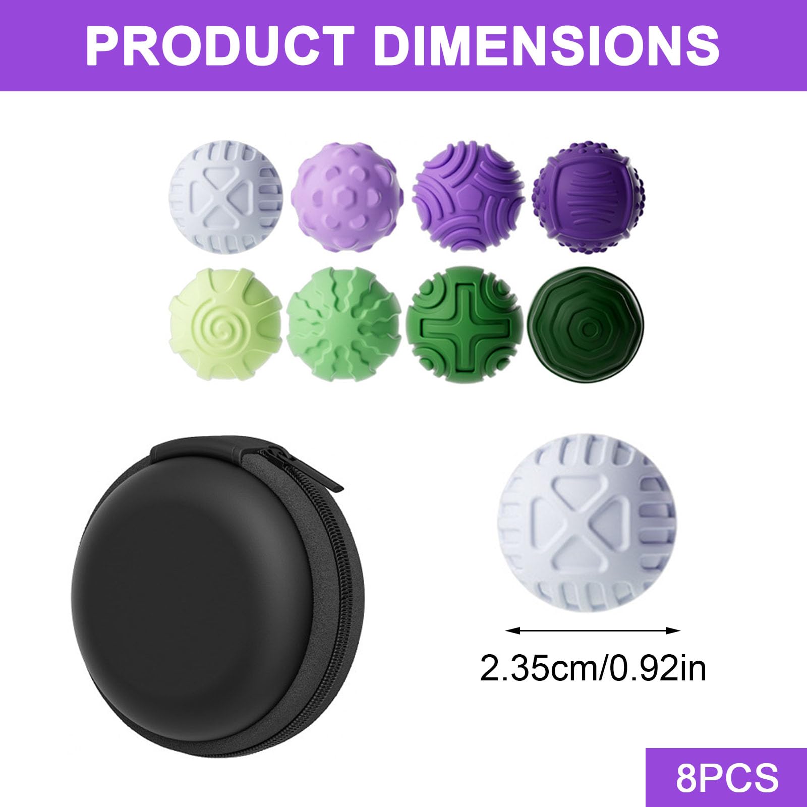 8 Pcs Small Silicone Magnetic Balls Fidget Toys - Image 2